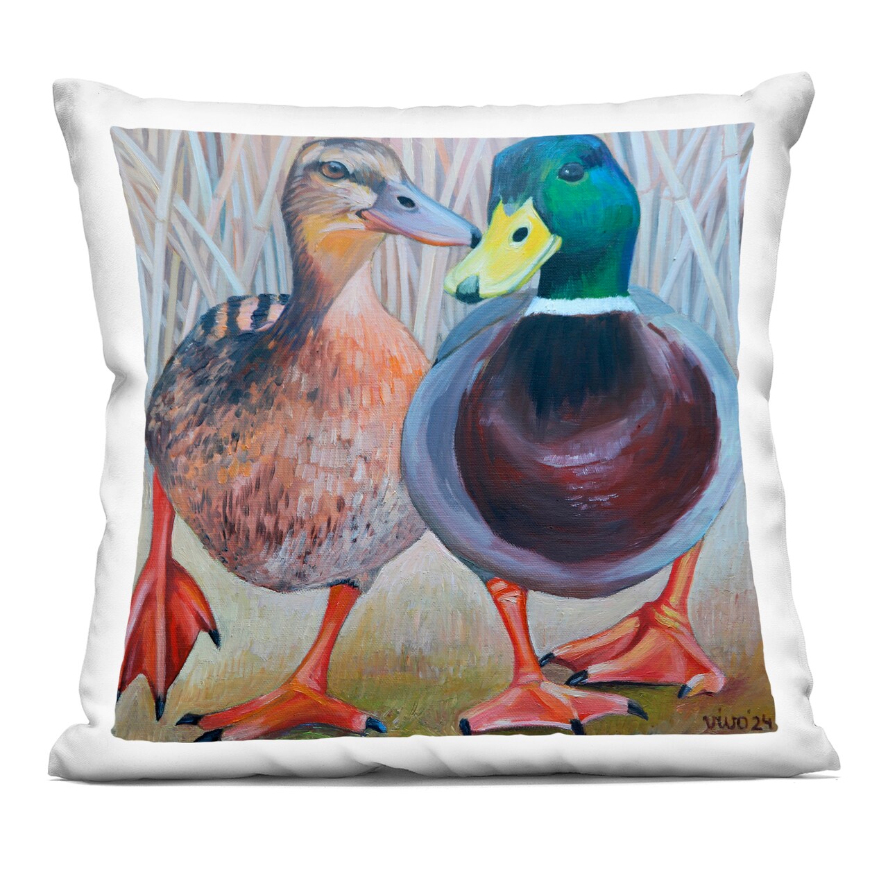 Stupell Industries Mallard & Brown Ducks Indoor Pillow, 18 x 7 x 18